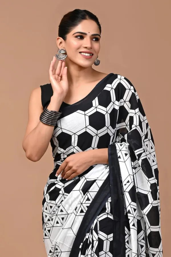 White_Soft_Mulmul_Cotton_Saree
