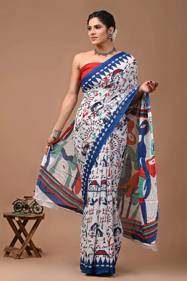Multicolour_Soft_Mulmul_Cotton_Saree