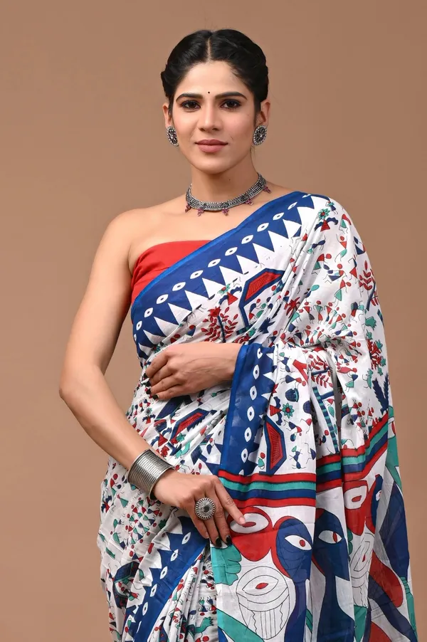 Multicolour_Soft_Mulmul_Cotton_Saree