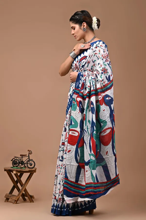Multicolour_Soft_Mulmul_Cotton_Saree