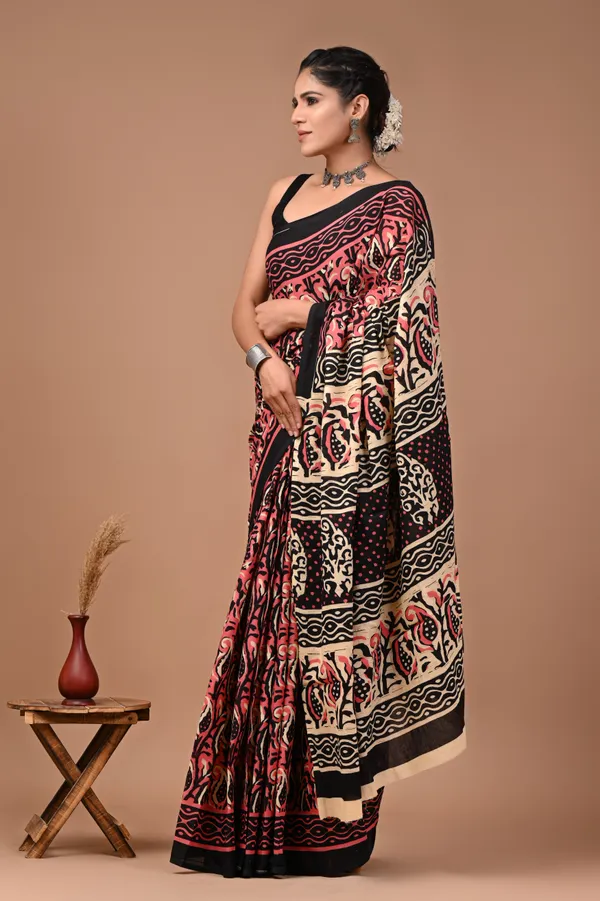 Peach_Pink_Soft_Mulmul_Cotton_Saree