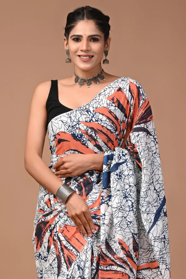 White_Soft_Mulmul_Cotton_Saree