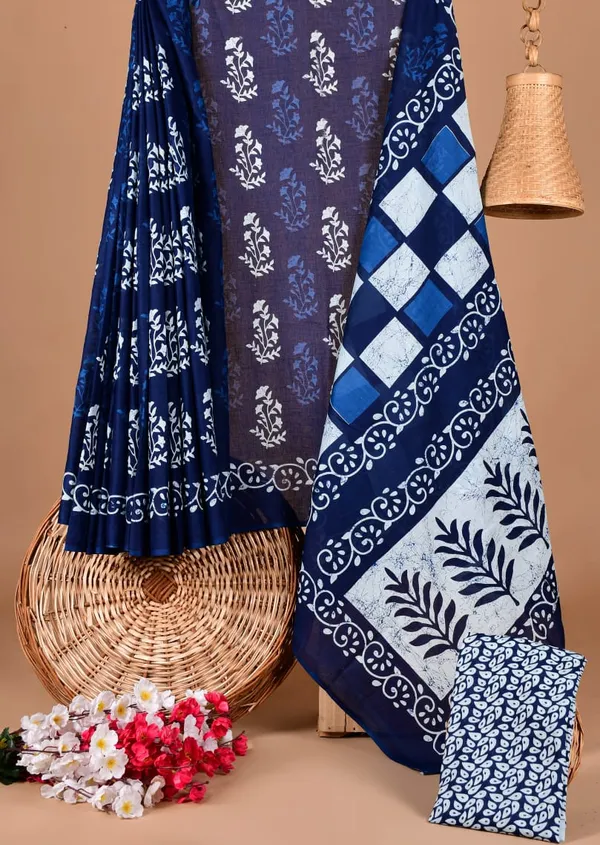 Blue_Soft_Mulmul_Cotton_Saree