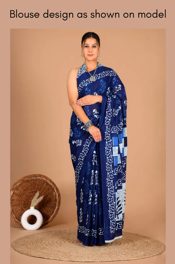 Blue_Soft_Mulmul_Cotton_Saree