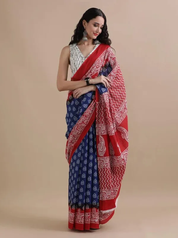 Royal_Blue_Soft_Mulmul_Cotton_Saree