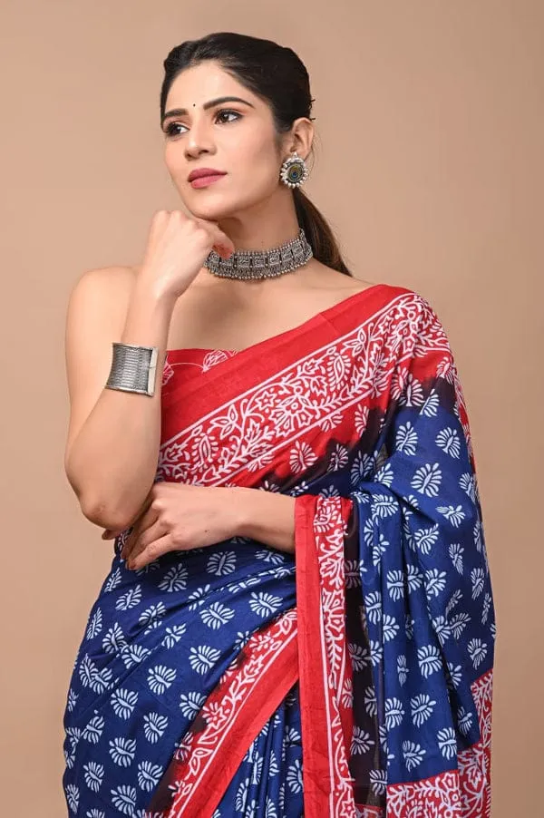 Royal_Blue_Soft_Mulmul_Cotton_Saree