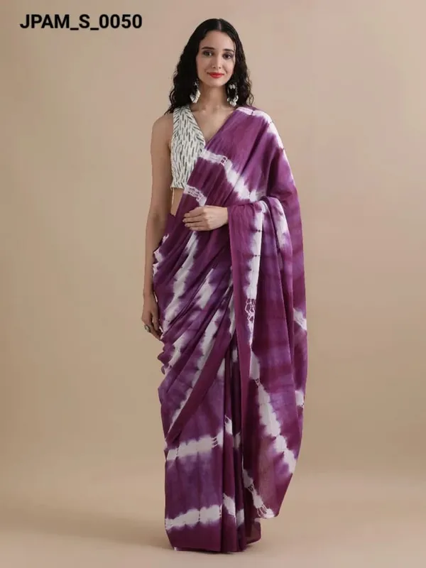 Purple_Soft_Mulmul_Cotton_Saree