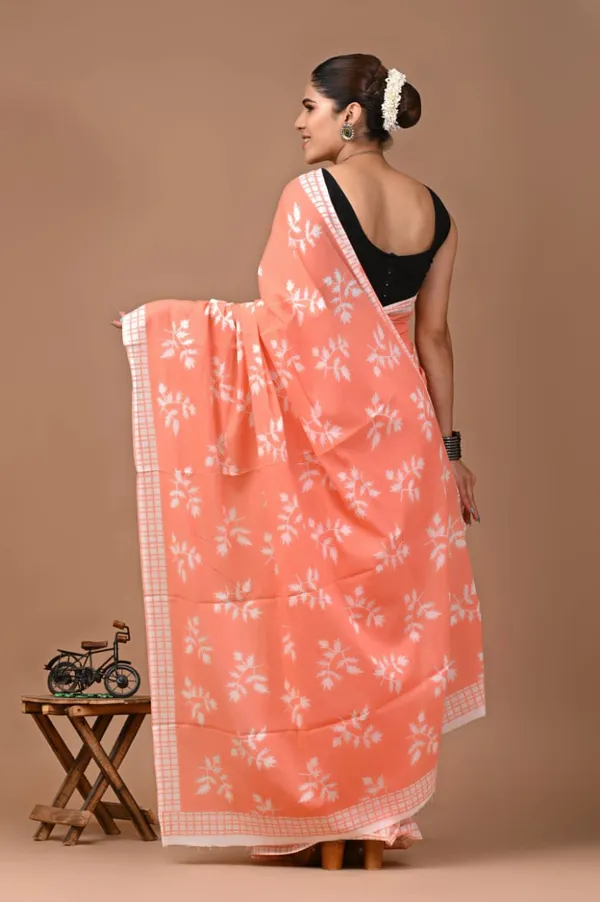 Peach_Soft_Mulmul_Cotton_Saree