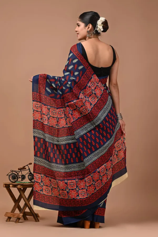 Navy_Blue_Soft_Mulmul_Cotton_Saree