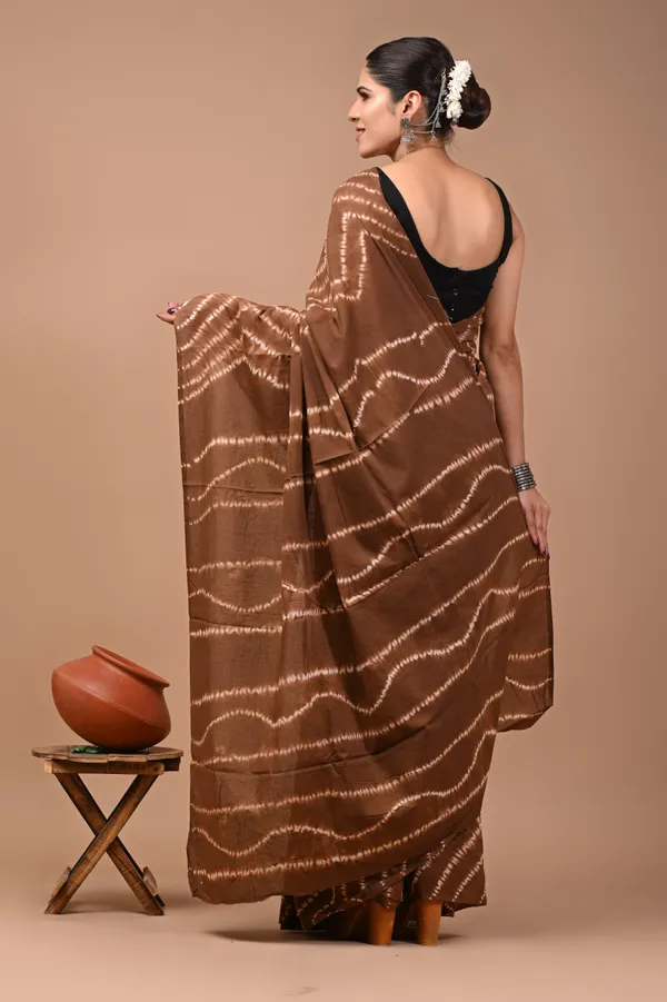 Brown_Soft_Mulmul_Cotton_Saree