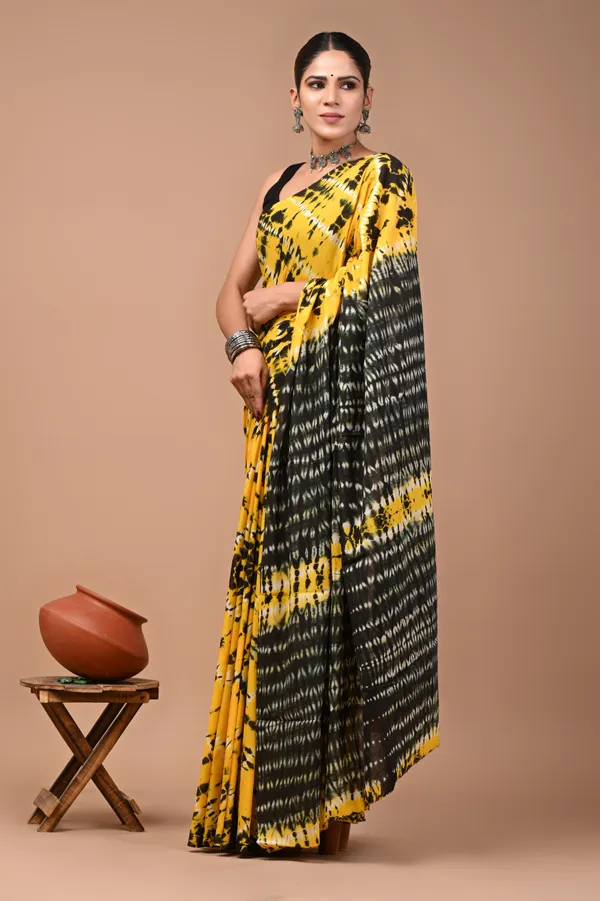 Yellow_Soft_Mulmul_Cotton_Saree