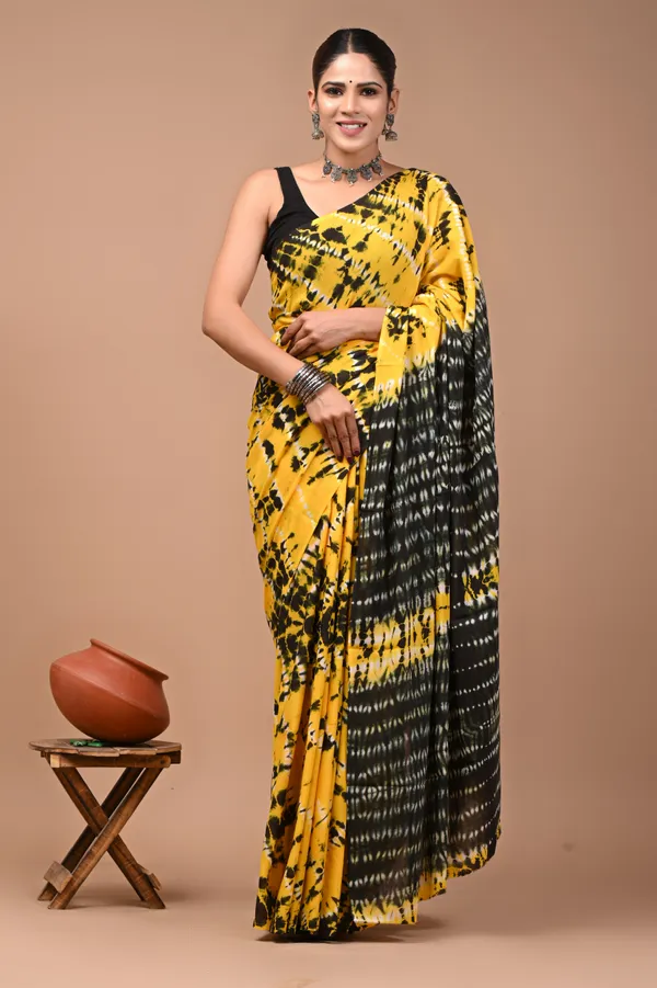 Yellow_Soft_Mulmul_Cotton_Saree