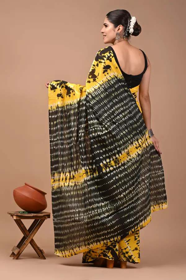 Yellow_Soft_Mulmul_Cotton_Saree