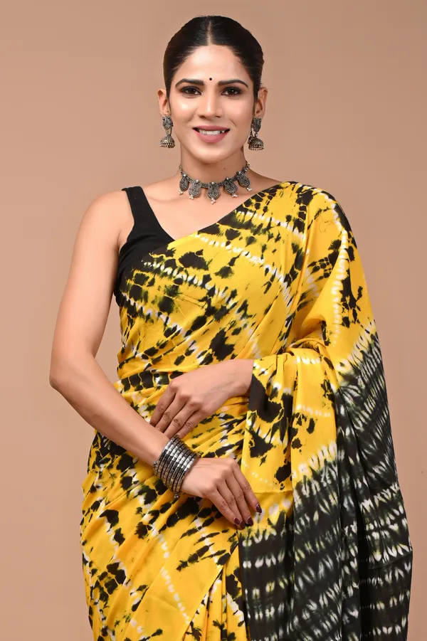 Yellow_Soft_Mulmul_Cotton_Saree