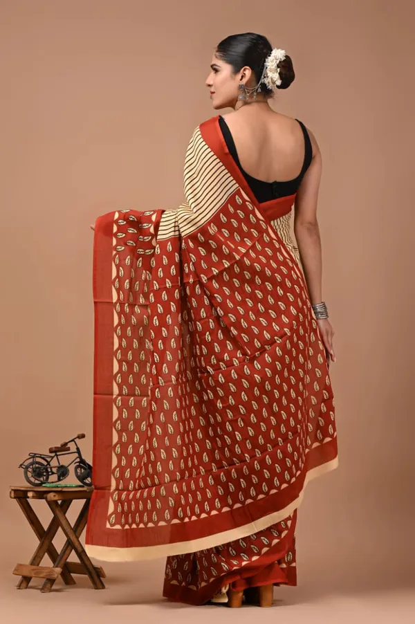 Cream_Soft_Mulmul_Cotton_Saree