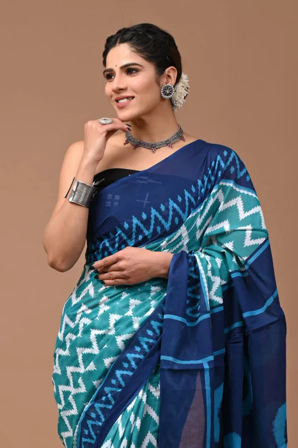 Aqua_Blue_Soft_Mulmul_Cotton_Saree