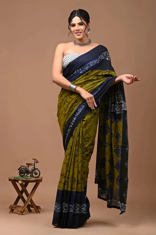 Mustard_Yellow_Soft_Mulmul_Cotton_Saree