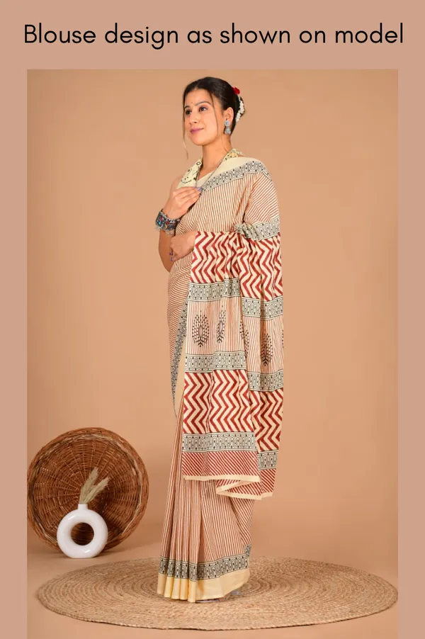 Cream_Soft_Mulmul_Cotton_Saree