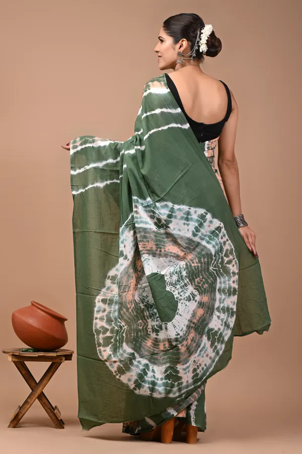 Olive_Green_Soft_Mulmul_Cotton_Saree