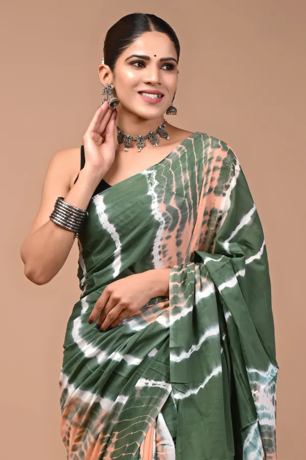 Olive_Green_Soft_Mulmul_Cotton_Saree