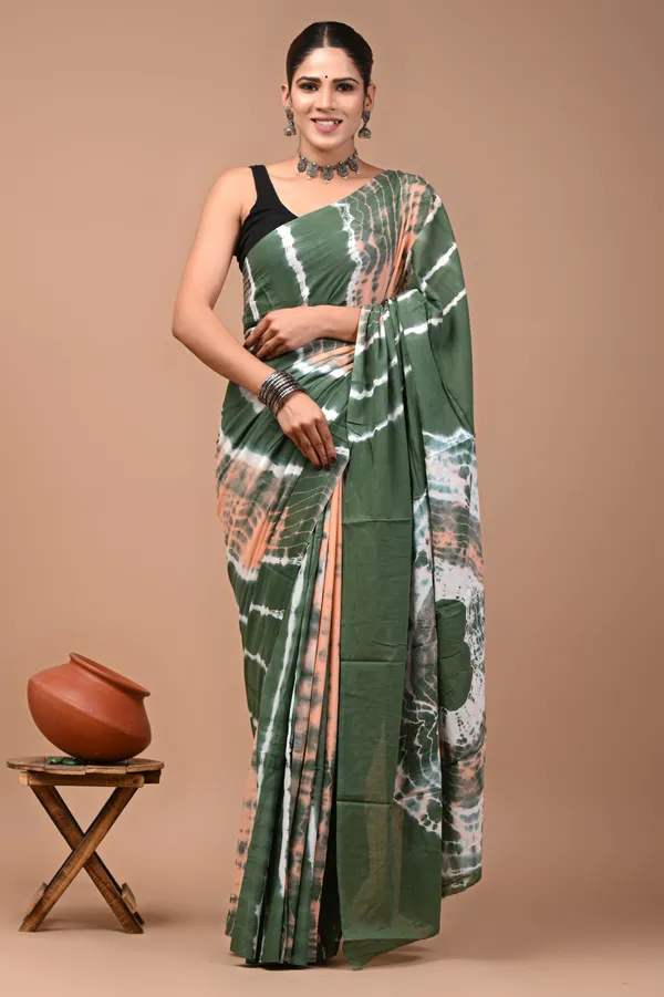 Olive_Green_Soft_Mulmul_Cotton_Saree