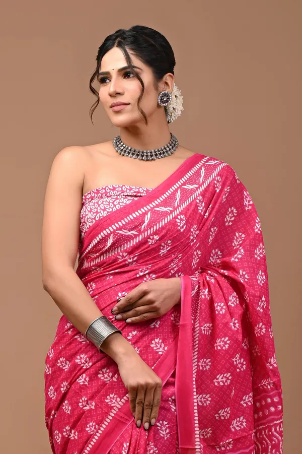 Pink_Soft_Mulmul_Cotton_Saree