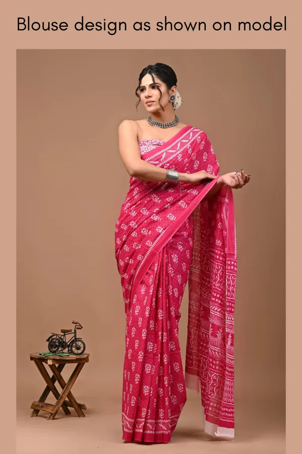 Pink_Soft_Mulmul_Cotton_Saree