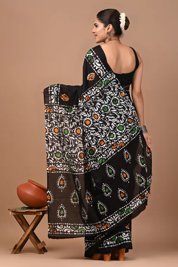 Black_Soft_Mulmul_Cotton_Saree