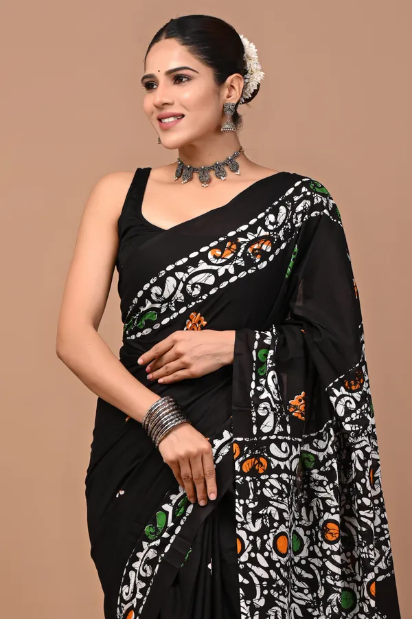 Black_Soft_Mulmul_Cotton_Saree