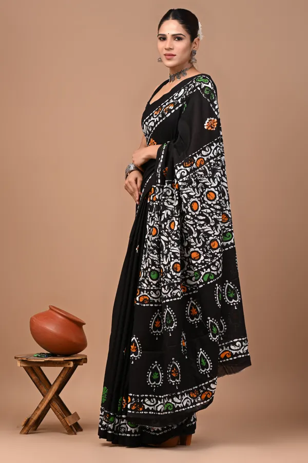Black_Soft_Mulmul_Cotton_Saree