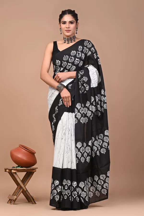 White_Soft_Mulmul_Cotton_Saree