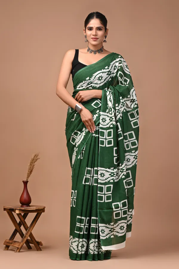 Green_Soft_Mulmul_Cotton_Saree