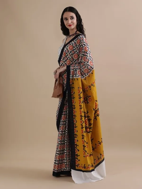 Black_&_Rust_Soft_Mulmul_Cotton_Saree