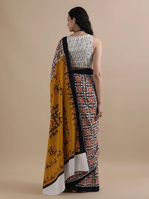 Black_&_Rust_Soft_Mulmul_Cotton_Saree