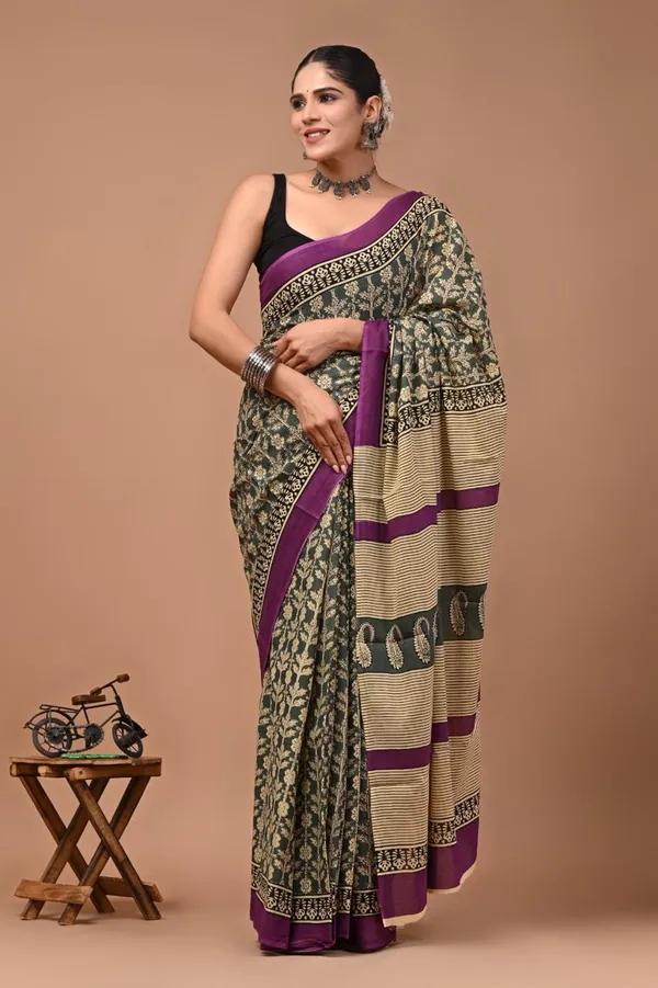 Mutlicolour_Soft_Mulmul_Cotton_Saree