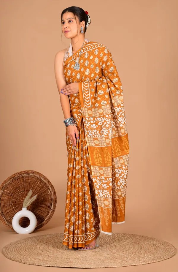 Mustard_Yellow_Soft_Mulmul_Cotton_Saree