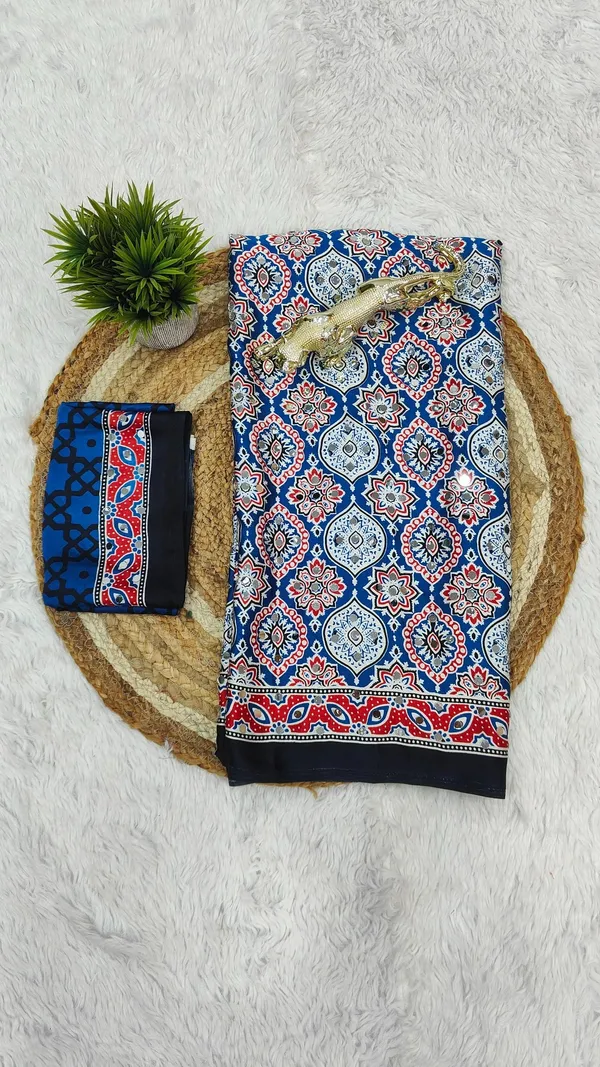 Indigo_Blue_|_Mirror_Work_Semi_Gajji_Silk_Saree