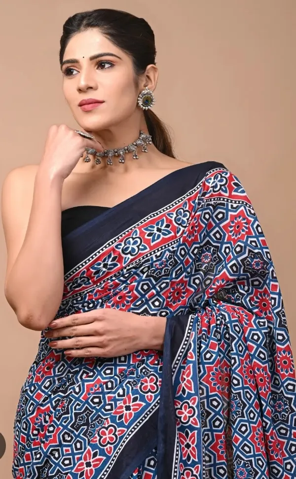 Navy_Blue_Soft_Mulmul_Cotton_Saree
