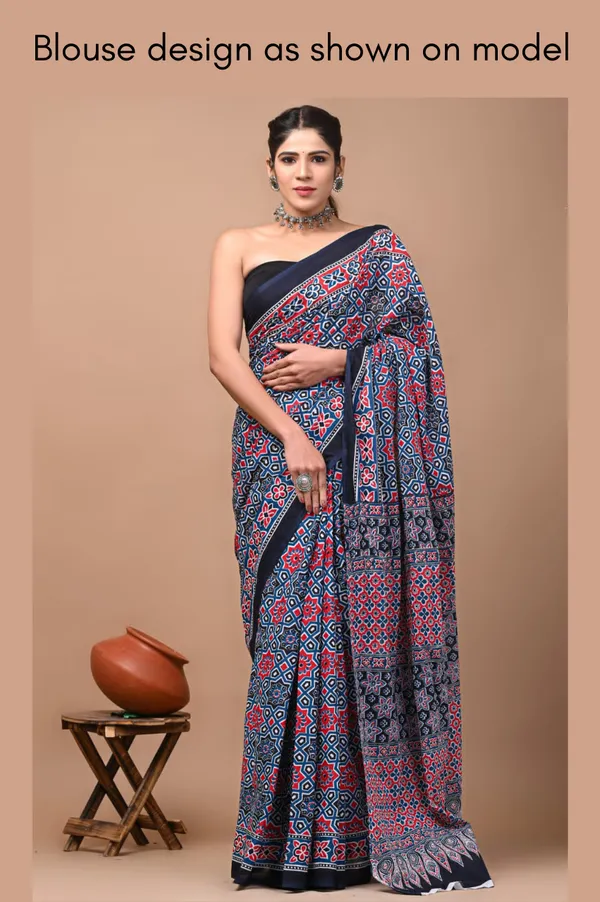 Navy_Blue_Soft_Mulmul_Cotton_Saree