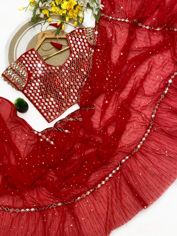 Imperial_Red_-_Bollywood_Sequins_Crush_Pleated_Saree_&_Stitched_Blouse_-_Party_Wear