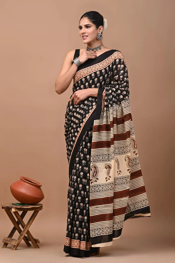 Black_Soft_Mulmul_Cotton_Saree