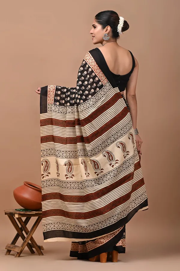 Black_Soft_Mulmul_Cotton_Saree