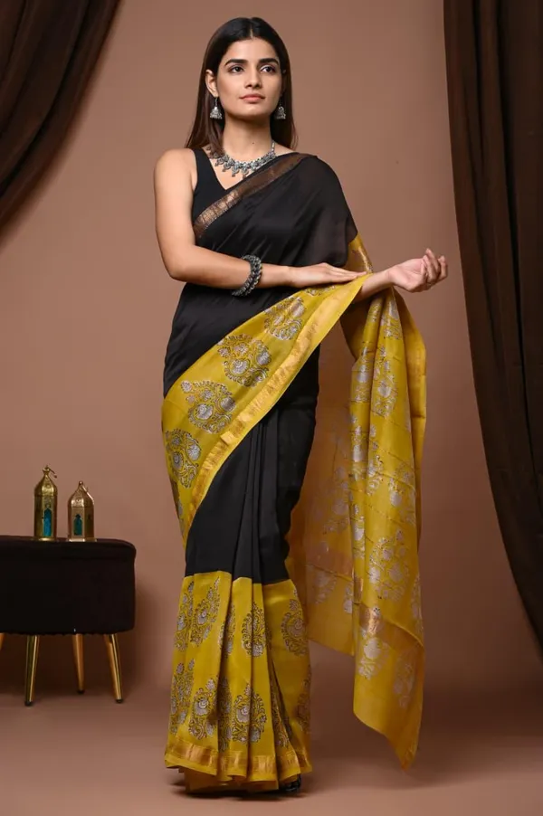 Black_Premium_Maheshwari_Silk_Saree_For_Women
