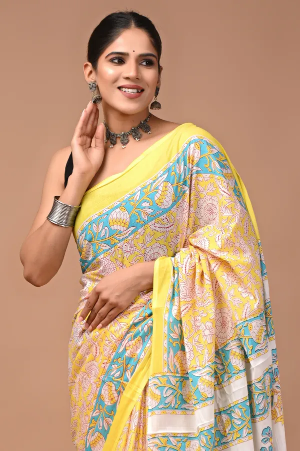 Yellow_Soft_Mulmul_Cotton_Saree