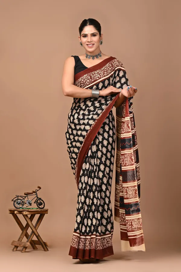 Black_Soft_Mulmul_Cotton_Saree
