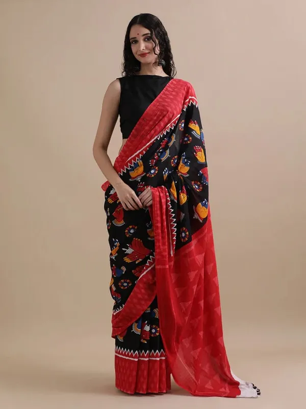 Black_Soft_Mulmul_Cotton_Saree