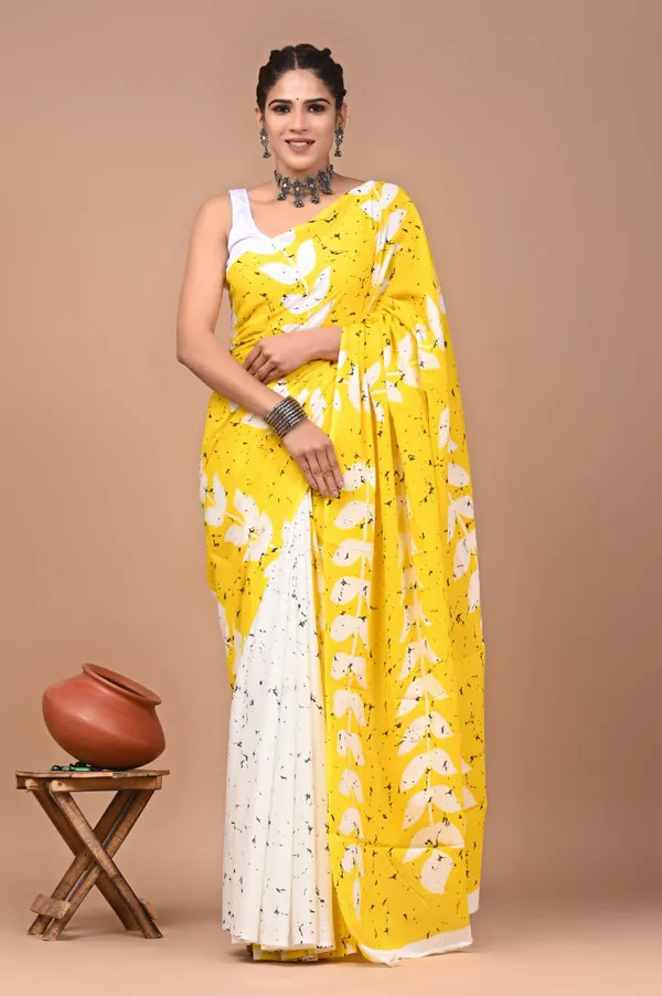 Yellow_Soft_Mulmul_Cotton_Saree