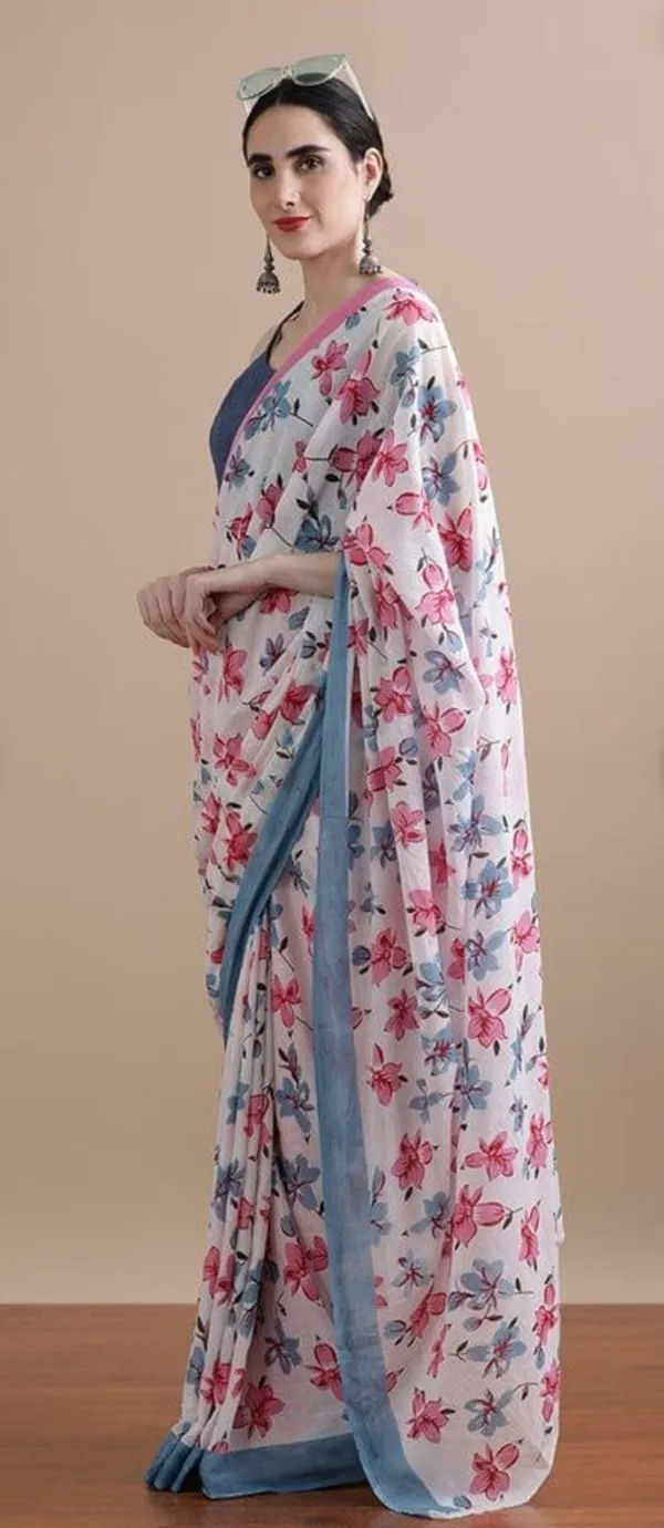White_Soft_Mulmul_Cotton_Saree