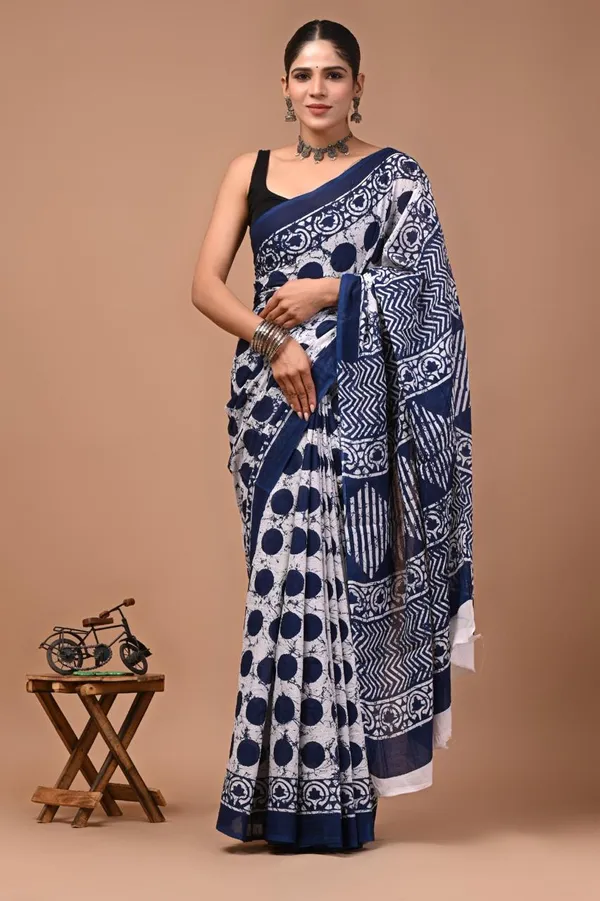 Mutlicolour_Soft_Mulmul_Cotton_Saree