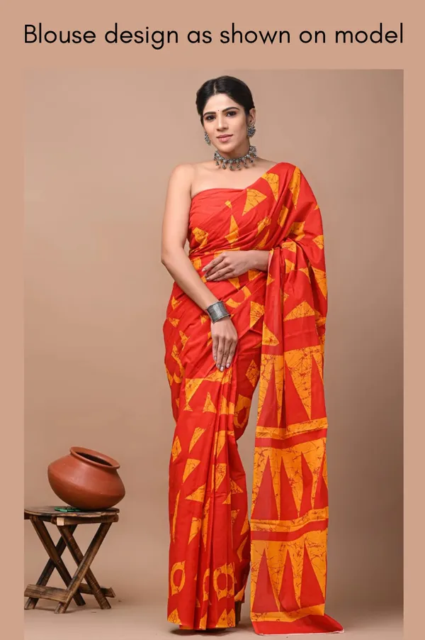 Crimson_Red_Soft_Mulmul_Cotton_Saree